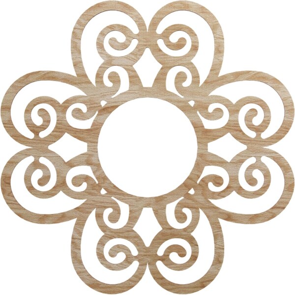 Ekena Millwork Cohen Wood Fretwork Pierced Ceiling Medallion, Red Oak, 30"OD x 10 1/4"ID x 1/4"T CMWP30X30X0250CORO - main